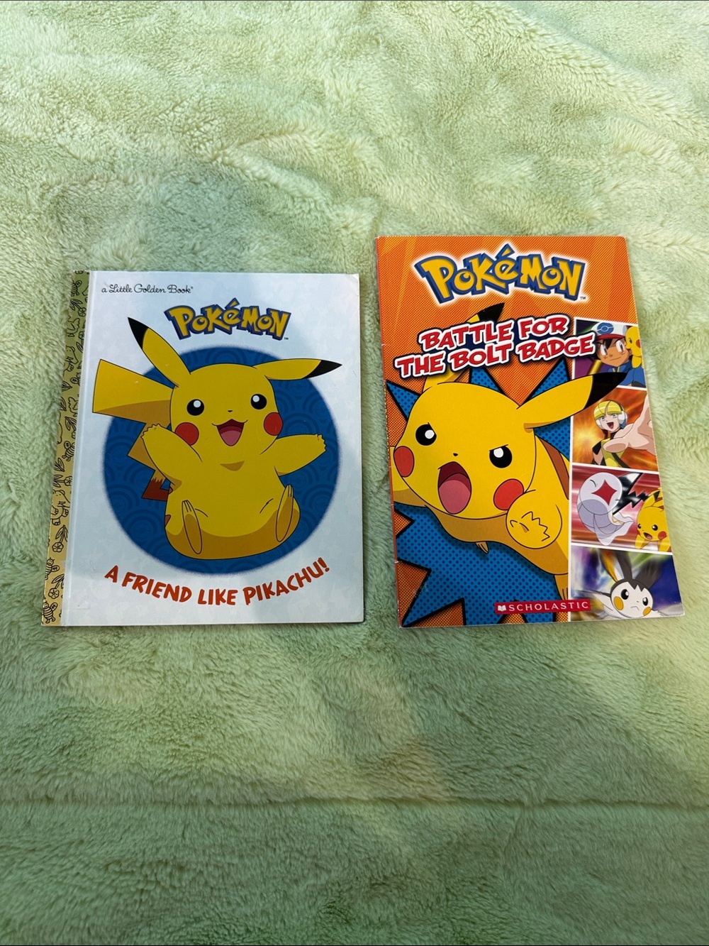 Set of 2 Pokemon Yellow Pikachu Kids Books Set